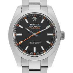 116400GV ブラック ROLEX（ロレックス）ミルガウス グリーンガラス