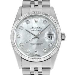 16234NG ホワイトシェル ROLEX（ロレックス）デイトジャスト 10Pダイヤ