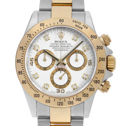 116523G ホワイト ROLEX（ロレックス）コスモグラフ デイトナ 8Pダイヤ 
