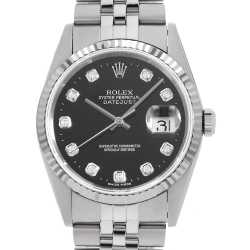 16234G ブラック ROLEX（ロレックス）デイトジャスト 10Pダイヤ