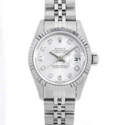 ロレックス デイトジャスト 69174G シルバー シルバー彫りコンピューター 69174G シルバー ROLEX（ロレックス）デイトジャスト 10Pダイヤ
