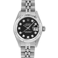 69173G ブラック ROLEX（ロレックス）デイトジャスト 10Pダイヤ 中古