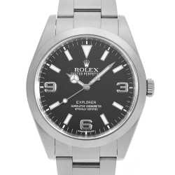 ROLEX 自動巻き 時計 シルバー/ブラック 未使用】ロレックス 時計 エクスプローラ―1 214270 ブラック文字
