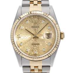 16233G シャンパン ROLEX（ロレックス）デイトジャスト 10Pダイヤ 中古