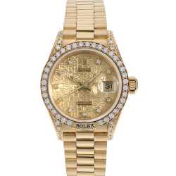 69158G シャンパン ROLEX（ロレックス）デイトジャスト ベゼルダイヤ