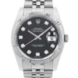 116234G ブラック ROLEX（ロレックス）デイトジャスト 10Pダイヤ 中古