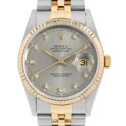 16233G グレー ROLEX（ロレックス）デイトジャスト 10Pダイヤ 中古