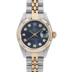 ROLEX ロレックス ウォッチ デイトジャスト 新10PD 時計 79173G 腕時計
 K18イエローゴールド K18YG/ステンレス シャンパンゴールド 自動巻き シャンパンCP10Pダイヤ文字盤 レディース【中古】【473】 79173G レッド ROLEX（ロレックス）デイトジャスト 10Pダイヤ 中古