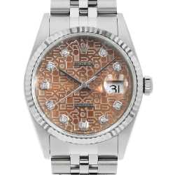 16234G シルバー ROLEX（ロレックス）デイトジャスト 10Pダイヤ 中古