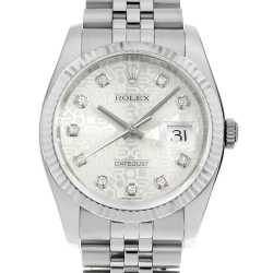 ROLEX ロレックス 腕時計 デイトジャスト 10Pダイヤ L番 シルバー 旧ダイヤ ロレックス デイトジャスト・シルバー 10Pダイヤ 116234G - 腕時計専門