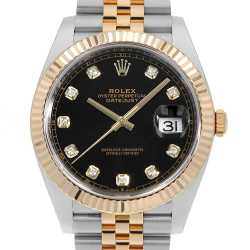 126333G ブラック ROLEX（ロレックス）デイトジャスト41 10Pダイヤ