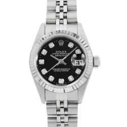 69174G ブラック ROLEX（ロレックス）デイトジャスト 10Pダイヤ 中古