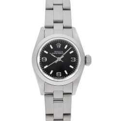 中古 ロレックス ROLEX 76080 A番(1999年頃製造) ブラック レディース 腕時計 ROLEX - 中古 ロレックス ROLEX 76080 A番(1999年頃製造) ブラック