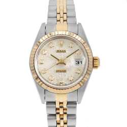 ロレックス Rolex 腕時計 デイトジャスト 79173G P番 2000年製 10ポイント ダイヤインデックス シャンパンカラー文字盤 フルーテッドベゼル ジュビリーブレス K18YG SS 自動巻き 【中古】 79173G シャンパン ROLEX（ロレックス）デイトジャスト 10Pダイヤ 中古