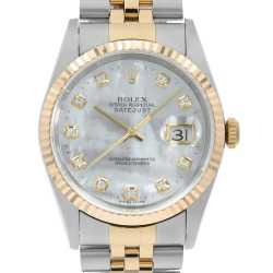 ロレックス デイトジャスト ラグダイヤ 69188 ブラック バー W番 レディース 中古 腕時計 ROLEX - ロレックス デイトジャスト ラグダイヤ 69188 ブラック バー W