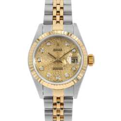 79173G ブラック ROLEX（ロレックス）デイトジャスト 10Pダイヤ 中古
