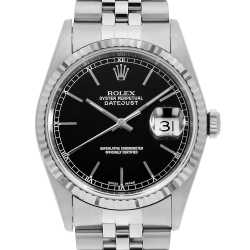 16234G ブラック ROLEX（ロレックス）デイトジャスト 10Pダイヤ 中古 