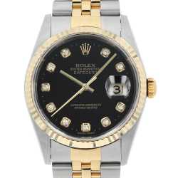 126333G ブラック ROLEX（ロレックス）デイトジャスト41 10Pダイヤ