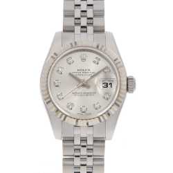 179174G シルバー ROLEX（ロレックス）デイトジャスト 10Pダイヤ 中古 