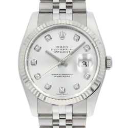 116234G シルバー ROLEX（ロレックス）デイトジャスト 10Pダイヤ 中古