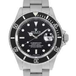 【中古】 〈新品仕上げ〉 ROLEX ロレックス 16610 ロレックス サブマリーナデイト ブラック 40mm 1993年代 自動巻き ダイバーズ 定番モデル 高級腕時計 メンズ A2400428 【無料ギフトラッピング承ります】 16610 ブラック ROLEX（ロレックス）サブマリーナ デイト 中古 | 東京