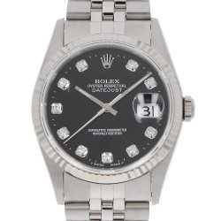 79173G ブラック ROLEX（ロレックス）デイトジャスト 10Pダイヤ 中古