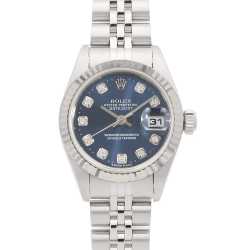 79173G ブルー ROLEX（ロレックス）デイトジャスト 10Pダイヤ 中古