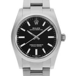 ロレックス⭐️新品未使用近オイスターパーペチュアル❤️76080黒ブラック文字盤 76080 ブラック ROLEX（ロレックス）オイスターパーペチュアル 中古