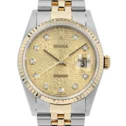 16233G シャンパン ROLEX（ロレックス）デイトジャスト 10Pダイヤ 中古