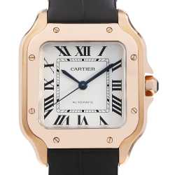 カルティエ サントス デュモン スケルトン マイクロロータ− LM WHSA0030 メンズ 中古 腕時計 中古)CARTIER カルティエ サントス デュモン スケルトン マイクロ