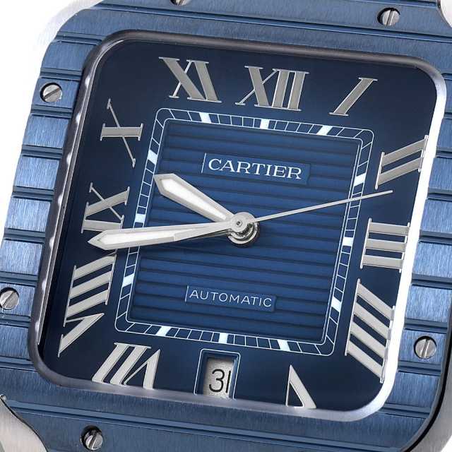WSSA0048 ブルー Cartier（カルティエ）サントス ドゥ カルティエ LM