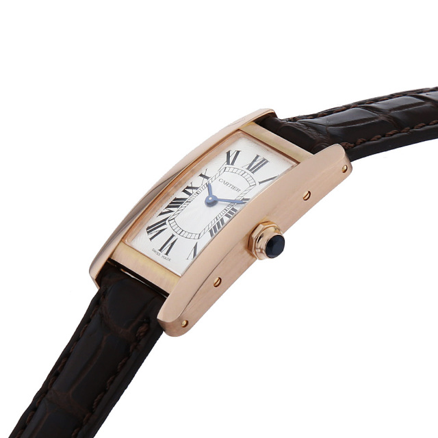 【ゆで卵】Cartier Tank 時計 シルバー SMサイズ カルティエ タンク アメリカン ミニ WJTA0026 シルバー