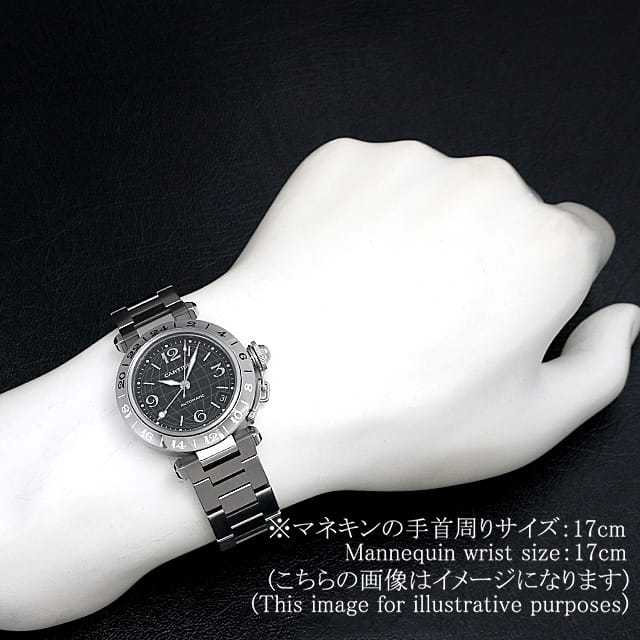 W31079M7 ブラック Cartier（カルティエ）パシャC GMT メリディアン  
