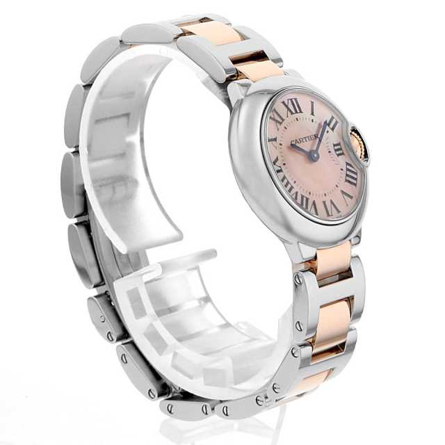 【ジャンク】　Cartier バロンブルー テーブルクロック置時計 シルバー W2BB0009 ピンクシェル Cartier（カルティエ）バロンブルー 中古