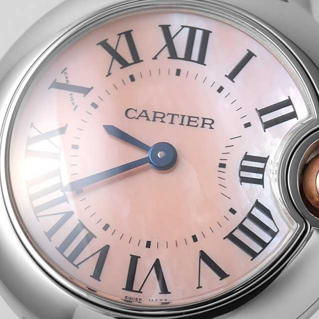 【ジャンク】　Cartier バロンブルー テーブルクロック置時計 シルバー W2BB0009 ピンクシェル Cartier（カルティエ）バロンブルー 中古