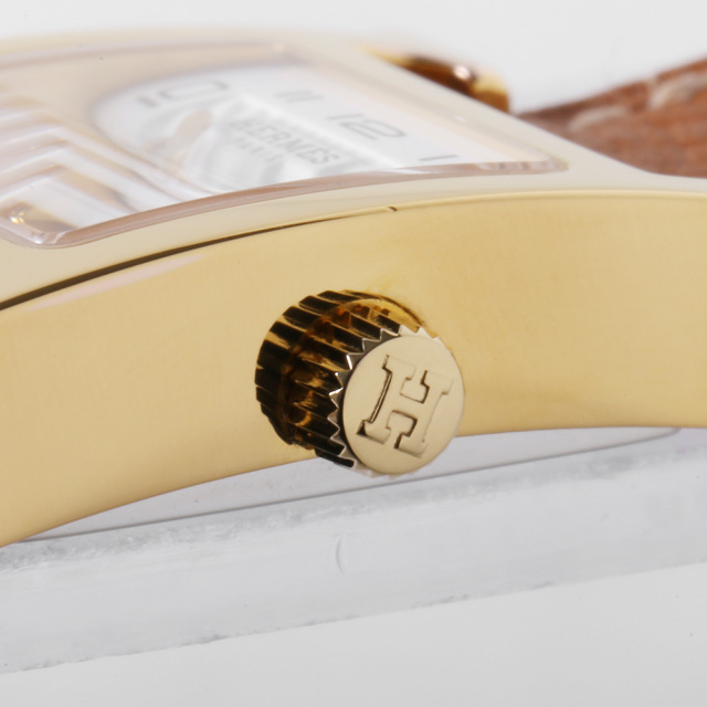 極美品 HERMES エルメス HH1.101 Hウォッチ ミニ 付属品付き HERMES エルメス HH1.101 Hウォッチ ミニ 腕時計 PGP/革