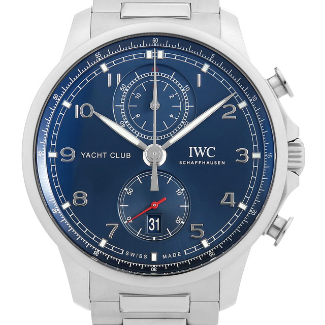 IW390701 ブルー IWC ポルトギーゼ ヨットクラブ クロノグラフ 中古 