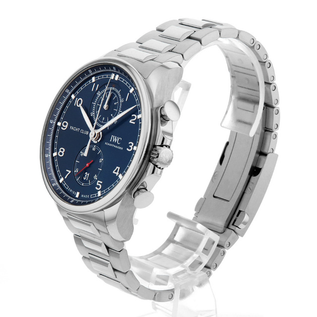 IW390701 ブルー IWC ポルトギーゼ ヨットクラブ クロノグラフ 中古 