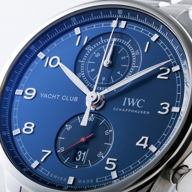 IW390701 ブルー IWC ポルトギーゼ ヨットクラブ クロノグラフ 中古 