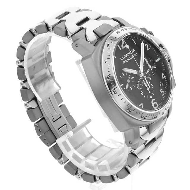 【極美品】パネライ Luminor 自動巻き腕時計 PAM00072 ブラック PANERAI（パネライ）ルミノール クロノグラフ 中古