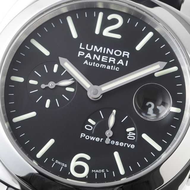 PANERAI LUMINOR 自動巻き時計 PAM00090 Panerai Luminor PAM00090 44mm Power Reserve 2 Straps Full Set Box