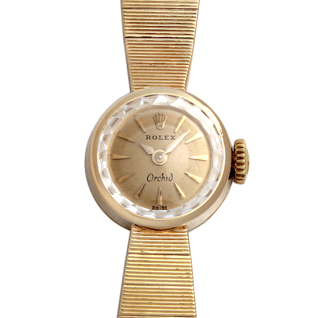 【美品・稼動品】ロレックス ROLEX オーキッド カットガラス 750 手巻き 9893 ロレックス(ROLEX) オーキッド カットガラス 中古品 | 東京