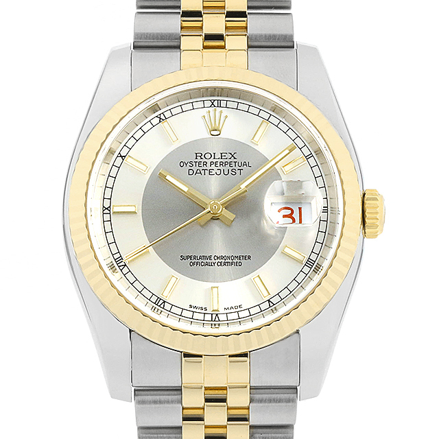 116233 シルバー×グレー/バー ROLEX（ロレックス） デイトジャスト
