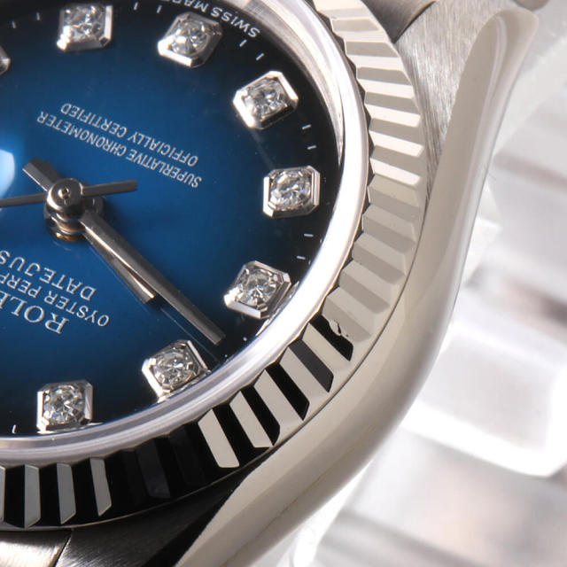 79179G ブルー ROLEX（ロレックス）デイトジャスト 10Pダイヤ