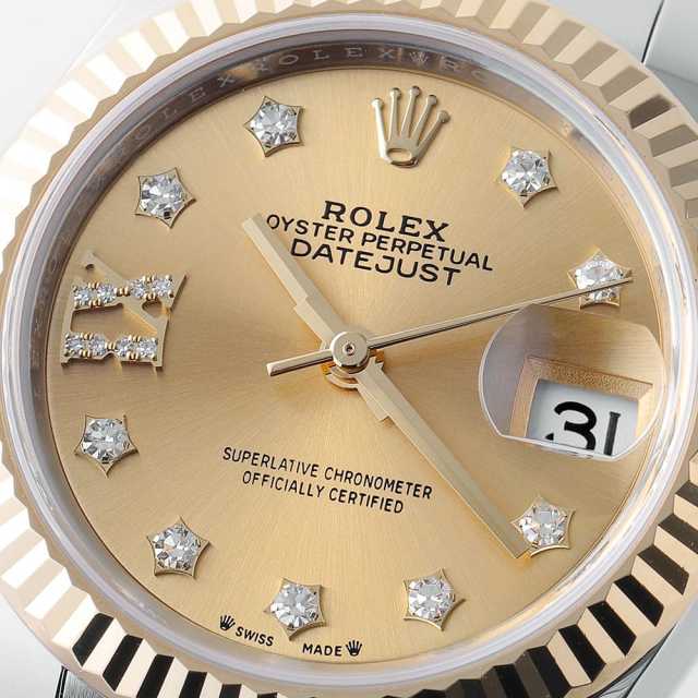 279173G シャンパン ROLEX（ロレックス）デイトジャスト 9Pスター