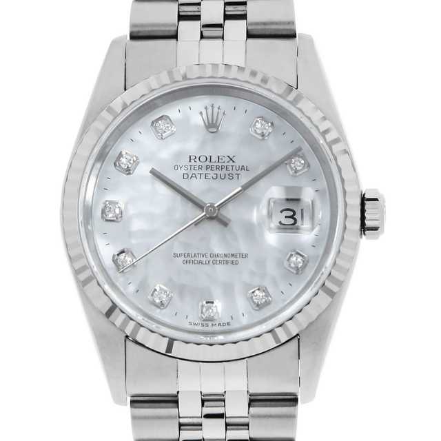 16234NG ホワイトシェル ROLEX（ロレックス）デイトジャスト 10P