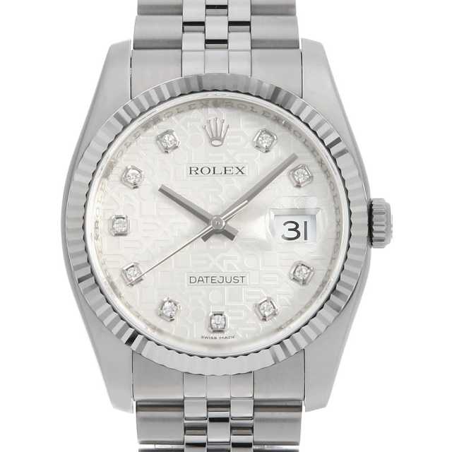116234G シルバー ROLEX（ロレックス）デイトジャスト 10Pダイヤ