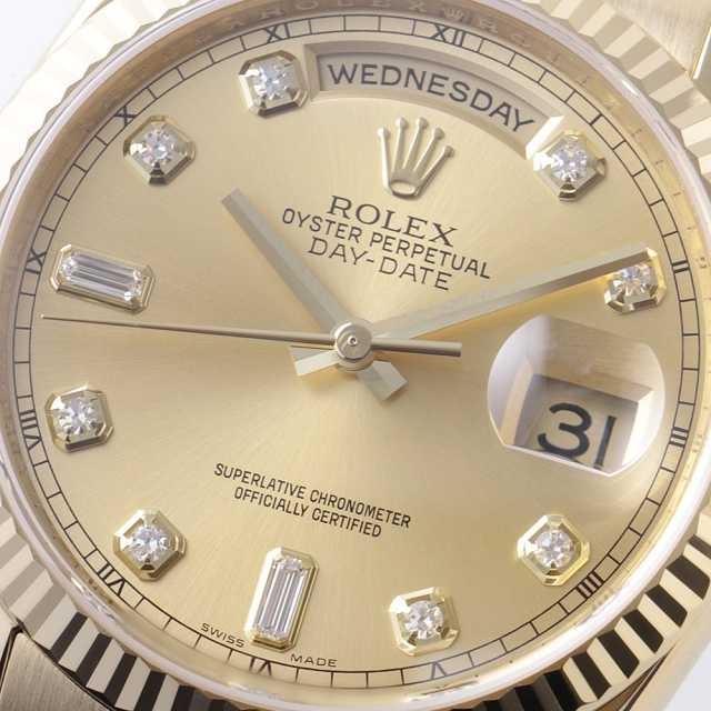 118238A シャンパン ROLEX（ロレックス）デイデイト 8Pダイヤ 2P