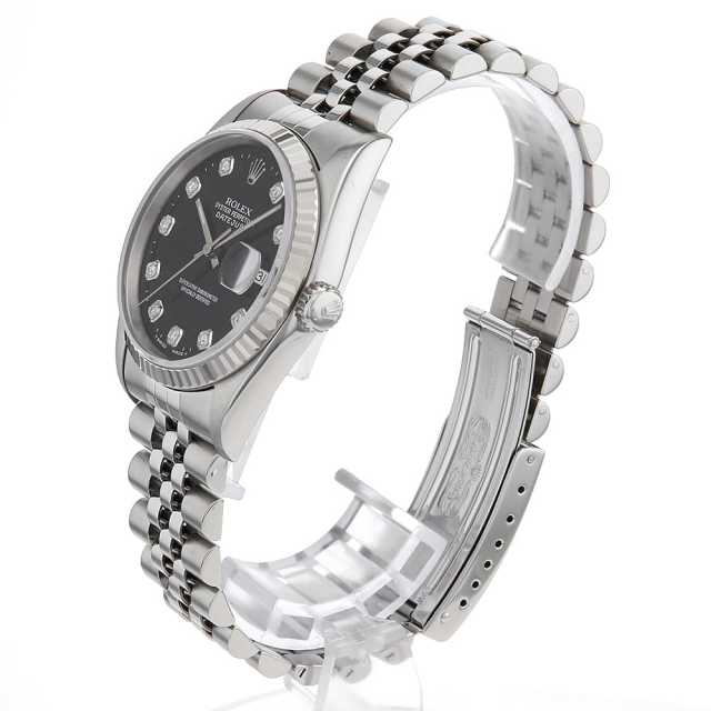 16234G ブラック ROLEX（ロレックス）デイトジャスト 10Pダイヤ