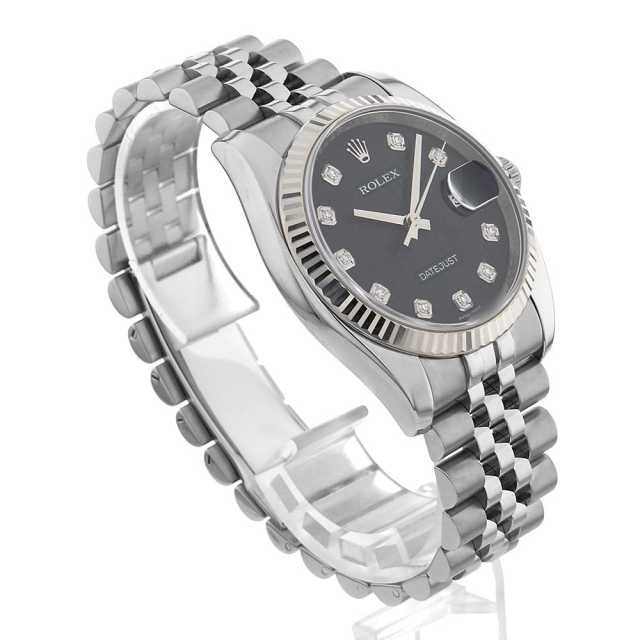 ROLEX ロレックス DATEJUST デイトジャスト 10Pダイヤ 116234G ブラック ROLEX（ロレックス）デイトジャスト 10Pダイヤ 中古